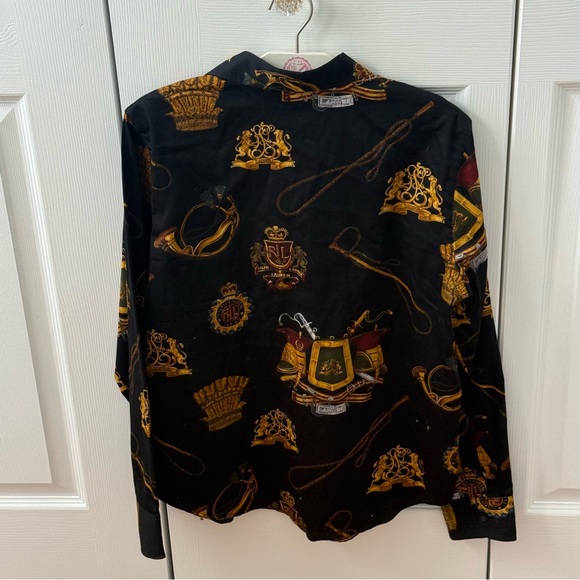 Vintage Lauren Ralph Lauren Equestrian Print Button Up - Picture 3 of 4